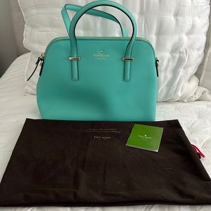 Tiffany blue Kate Spade bag w dust bag lightly used in perfect condition.